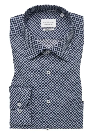 ETERNA - Hemd Twill Langarm navy - Gr. - 45/Langarm - 65cm