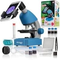 BRESSER junior Mikroskop 40x-640x Blau Auf- und Durchlichtmikroskop