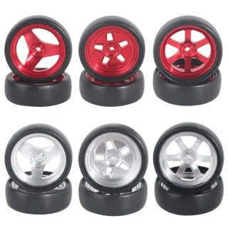 4PCS LDRC LD1801 LD1802 LD1803 LD1804 1/18 RC Car Upgraded Parts Drift Tires Metal Wheel Rims/Racing Tyres Vehicles Mode