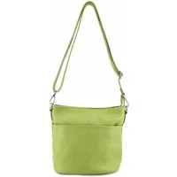ITALYSHOP24 Schultertasche Made in Italy DAMEN LEDER TASCHE Crossbody Umhängetasche Mini Hobo Bag, Ledertasche Damentasche City Bag CrossOver Freizeit CrossBag Shopper