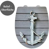 WENKO WC-Sitz Rope mit Relief (1-St), Thermoplast