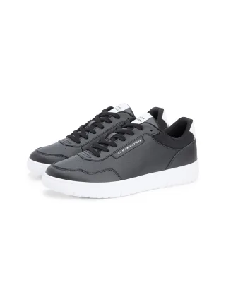 Tommy Hilfiger Sneaker "BASKET CORE LITE LTH" Freizeitschuh, Halbschuh, Schnürschuh mit Logo an der Schuhzuge
