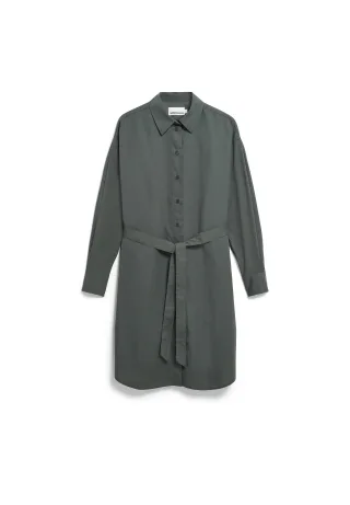 Armedangels - BARREL SLEEVE POPLIN DRESS space steel - Gr. - M