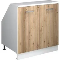 Vicco Kommode Rion, Artisan-Eiche/Weiß, 80 x 81.6 cm mit 2 Türen, Schrankkorpus... (1 St)
