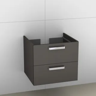 Artiqua 414 Waschtischunterschrank für Subway 613671 Stahlgrau Metallic, 414-WU2L-V49-7141-88 414-WU2L-V49-7141-88