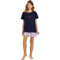 comtessa Schlafanzug Comte Kids (Set, 2 tlg., 2-teilig) Mädchen Pyjama Shorty Kurzarm Baumwolle