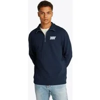 Tommy Jeans Sweatshirt TJM REG BUBBLE QRTR ZIP FRNT/BCK mit großem Rückenprint