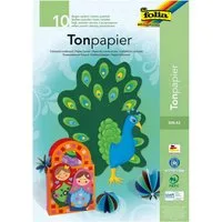 Folia Bastelkartonpapier folia Tonpapierblock, DIN A3, 130 g/qm, 10 Blatt