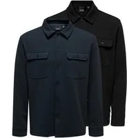 ONLY & SONS Hemdjacke 2er Pack Newkodyl (Spar-Set, 2-St) Hemdjacke / Overshirt - Blickdicht - Vielseitig kombinierbares Basic