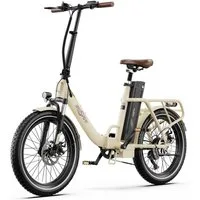 Onesport E-Bike Faltrad OT16-2 klappbares Citybike mit dicken 20 Zoll-Reifen, Retro Pedelec, Shimano, Kettenschaltung, Heckmotor, 816 Wh, (mit Schutzbleche), Elektrofahrrad mit Scheibenbremse und Gepäckträger