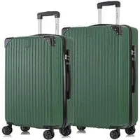 YONSLY Trolleyset Reisekoffer Hartschalen Trolley Rollkoffer Gepäckset für Reisen, 4 Rollen, (Hartschalen-Kabinenkoffer Set (L,XL), 2 tlg., Hartschalen Trolley Set), ABS-Hartschale, Zahlenschloss, 360°-Doppelrollen, Gummigriff