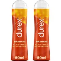 durex Gleitgel Play Wärmend, Doppelpack, 2-tlg., sanftes Gleitmittel mit wärmendem Effekt