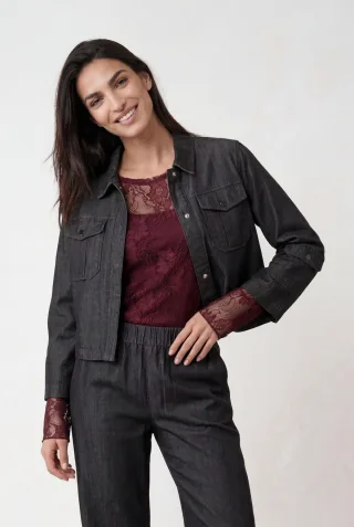 monari - Leichte Jeansjacke dark grey - Gr. - 40