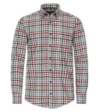 CASAMODA - Flanellhemd silber - Gr. - XXL