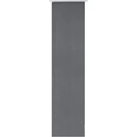ELBERSDRUCKE Schiebegardine Schiebevorhang mit Klettband Lino dunkelgrau 245 x 60 cm (1 St), Klettband, blickdicht, Polyester, einfarbig, modern