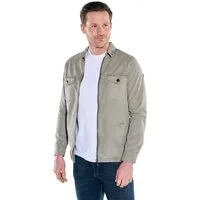 Engbers Langarmhemd Herren Kerniges Overshirt mit Zipper, Khaki