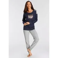Vivance Dreams by Lascana Pyjama (Set, 2 tlg) mit kontrastfarbenen Tape Details