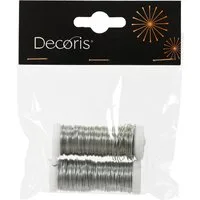 Kaemingk Draht, Basteldraht 0,3mm Eisen lackiert 30m 2er Set Silber
