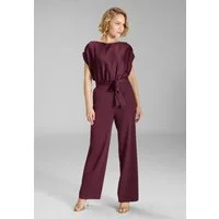 SWING Jumpsuit - Jumpsuit aus Material-Mix Oberteil in lockerer Passform mit gerade geschnittener Hose