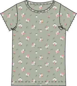 ATTENTION - Md.-Rib T-Shirt soft khaki aop - Gr. - 92/98