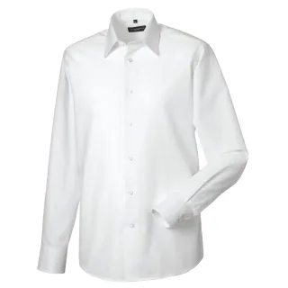 Russell Collection - Formelles Hemd für Herren Langärmlig (Weiß)