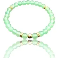 Steinfixx® Perlenarmband Aventurin Perlenarmband handgemacht mit vergoldeter Perle - Mutmacher (Edelsteinperlenarmband Handmade, 1-tlg., inclusive Geschenkbos, Inklusive Edelsteinkarte Aventurin), Hochwertiges Edelstein Perlenarmband für Damen & Herr