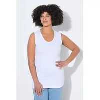 Angel of Style Longtop Top körpernahe Passform Fransenkanten
