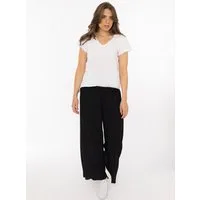 Zwillingsherz Stoffhose "Summer" Plissee-Struktur, lockerer Sitz, elastischer Bund