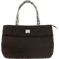 Zwillingsherz Shopper "Teddy Leo Classic", Teddy-Material, Leo Henkel und Innenfutter, geräumig