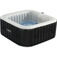 Arebos Whirlpool CORFU & TENERIFE Aufblasbar für 4 oder 6 Personen mit 100/130 Düsen, (Komplett-Set, LED-Beleuchtung), Für Outdoor & Indoor