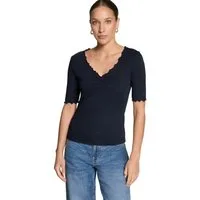 Zero Kurzarmshirt Damen mit Raffung (1-tlg) Raffung