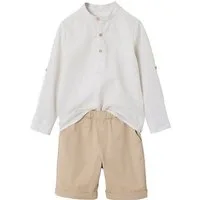 vertbaudet Hemd & Hose Festliches Jungen-Set: Hemd & Shorts