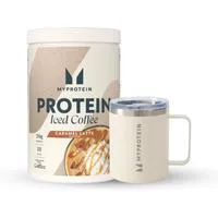 Protein Eiskaffee Bundle - 20Portionen - Natural Cream Coffee Cup - Iced Caramel Latte