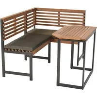 MERXX Eckbankgruppe »Eckbank Set«, (Set, 3-tlg), Eckbank und Klappentisch aus Akazienholz, flexibel Montageoptionen