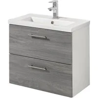 welltime Waschtisch Trento, verschiedene Ausführungen und Farben, Breite 60 cm, Tiefe 36 cm, SlimLine Badmöbel, Waschplatz