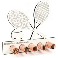 Dekolando Geschenkkarte Geschenk Tennis Tennisspieler Badminton Tennistrainer Geldgeschenk