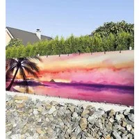 MyMaxxi Sichtschutzzaunmatten Zaunbanner Sonnenuntergang Strand Sichtschutz Garten Zaun, (Sonnenuntergang Strand)