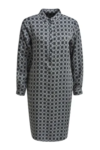 Milano Italy - shirt dress 1/1 sleeve black print - Gr. - 36