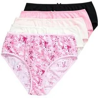 Ulla Popken Midislip Midislips 5er-Pack Schleifen/einfarbig