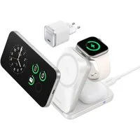 Anker Anker Prime 3-in-1 Ladestation,Qi2.2 25W, AirCool kabelloses Ladegerät Induktions-Ladegerät (MagSafe-kompatibel für iPhone, Apple Watch & AirPods (ohne Akku)