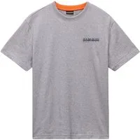 Napapijri Kurzarmshirt S-SOVANA SS mit Rundhalsausschnitt, unifarben, aus Baumwolle
