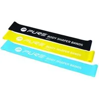 Pure 2 Improve Widerstandsband Set (schwarz,gelb,blau) - 3 Stück Fitnessband