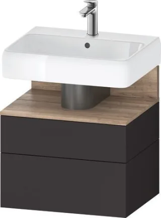 Duravit Qatego Waschtischunterbau wandhängend Graphit Supermatt 590x470x590 mm - QA4393055800000 QA4393055800000