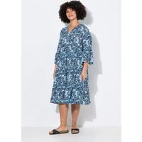 Angel of Style Jerseykleid Kleid A-Linie Musselin Leo-Muster Volants