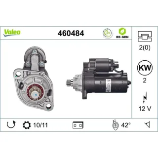 Valeo Starter 2,0 kW Audi Ford Seat Skoda VW 460484