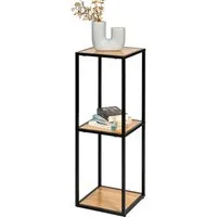 eluno Standregal Lagerregal mit 3 Holz Ablageflächen, höhenverstellbare Füße