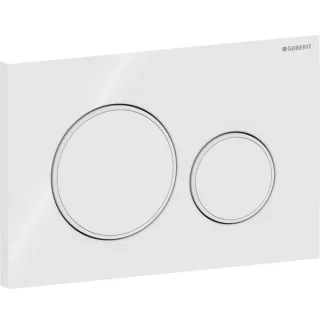 Geberit Betätigungsplatte Sigma20, für 2-Mengen-Spülung weiß, weiß matt, 115882111 115882111