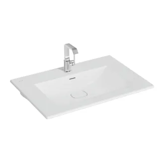 VitrA New Metropole Möbelwaschtisch wandgebunden rechteckig 80 x 53 cm mit Hahnloch,7538B401-7210 7538B401-7210