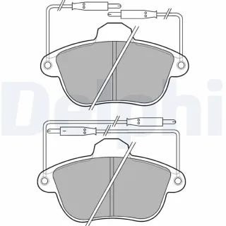 Delphi Bremsbel?ge vorne Peugeot 605 LP741