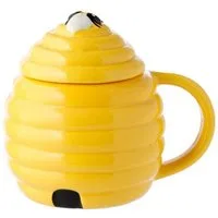 Puckator Tasse Bienenstock Kaffeebecher mit Deckel